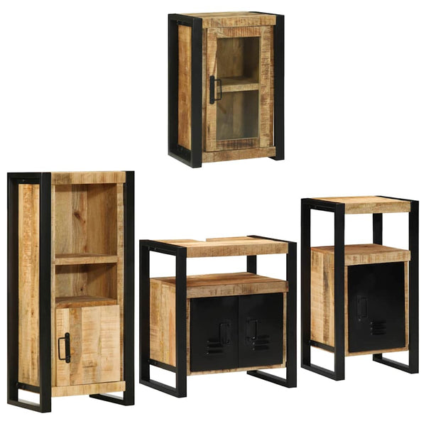 Kylpyhuonekalustesetti 4 kpl Ruskea 55 x 35 x 60 cm