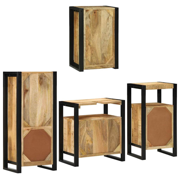 Kylpyhuonekalustesetti 4 kpl Ruskea 55 x 35 x 60 cm