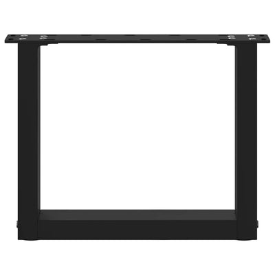 Sohvapöydän jalat U-muotoiset 2 kpl Musta 30x(30-31) cm Teräs