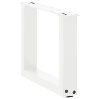 Sohvapöydän jalat U-muotoiset 2 kpl valkoinen 30x(30-31) cm