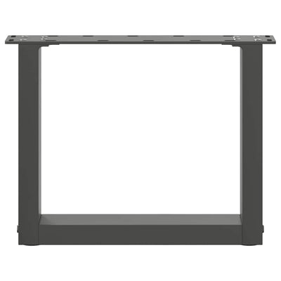 Sohvapöydän jalat U-muotoiset 2 kpl antrasiittia 30x(30-31) cm
