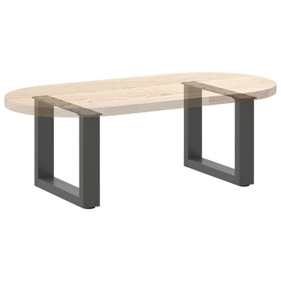Sohvapöydän jalat U-muotoiset 2 kpl antrasiittia 30x(30-31) cm