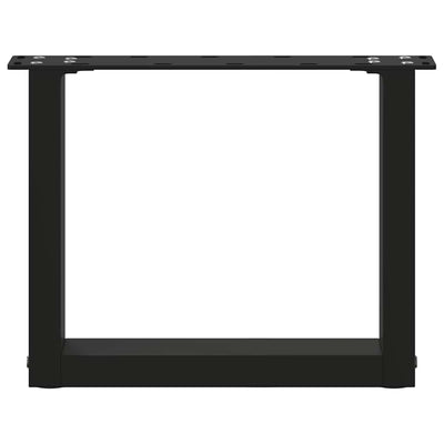 Sohvapöydän jalat U-muotoiset 2 kpl musta 40x(30-31) cm teräs
