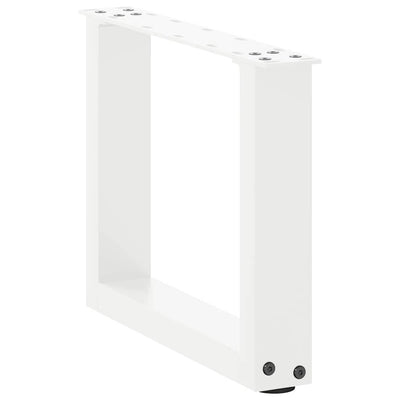 sohvapöydän jalat U-muotoiset 2 kpl Valkoinen 40x(30-31) cm