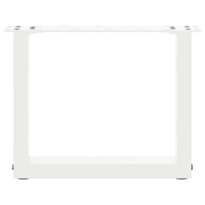 sohvapöydän jalat U-muotoiset 2 kpl Valkoinen 40x(30-31) cm