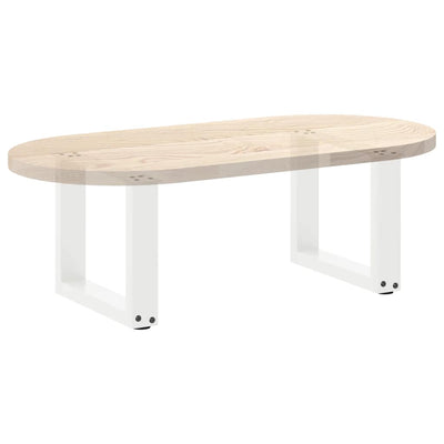 sohvapöydän jalat U-muotoiset 2 kpl Valkoinen 40x(30-31) cm