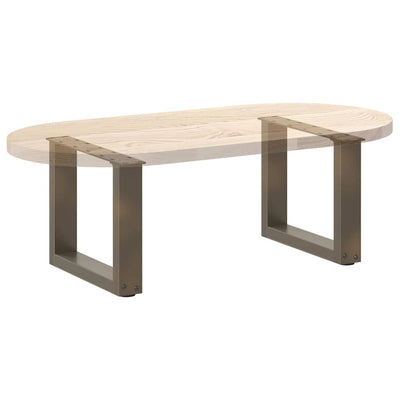 sohvapöydän jalat U-muotoiset 2 kpl luonnonteräs 40x(30-31) cm