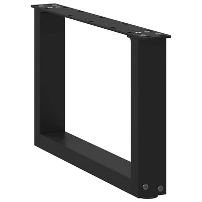 Sohvapöydän jalat U-muotoiset 2 kpl musta 50x(30-31) cm teräs