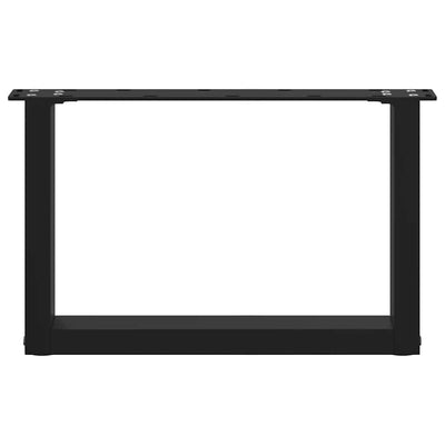 Sohvapöydän jalat U-muotoiset 2 kpl musta 50x(30-31) cm teräs