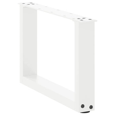 sohvapöydän jalat U-muotoiset 2 kpl Valkoinen 50x(30-31) cm