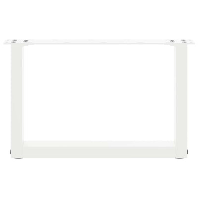 sohvapöydän jalat U-muotoiset 2 kpl Valkoinen 50x(30-31) cm