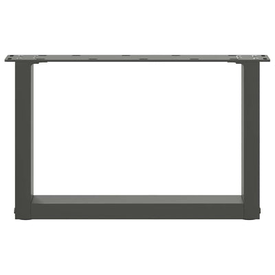 sohvapöydän jalat U-muotoiset 2 kpl Antrasiitti 50x(30-31) cm