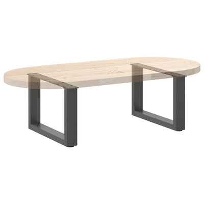 sohvapöydän jalat U-muotoiset 2 kpl Antrasiitti 50x(30-31) cm