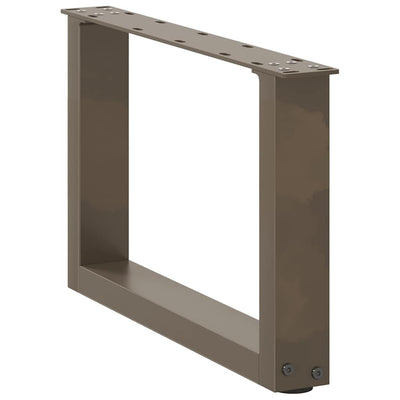 sohvapöydän jalat U-muotoiset 2 kpl luonnonteräs 50x(30-31) cm