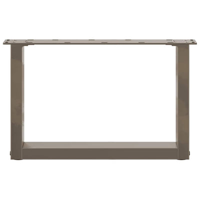 sohvapöydän jalat U-muotoiset 2 kpl luonnonteräs 50x(30-31) cm