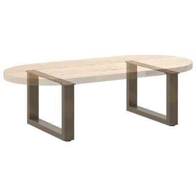 sohvapöydän jalat U-muotoiset 2 kpl luonnonteräs 50x(30-31) cm