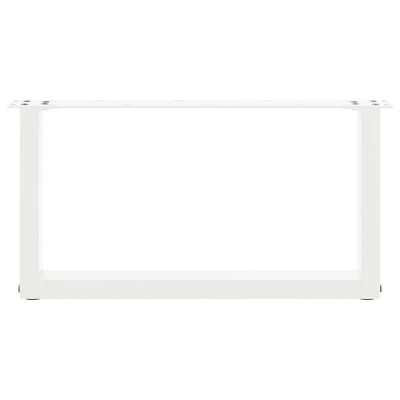 sohvapöydän jalat U-muotoiset 2 kpl Valkoinen 60x(30-31) cm