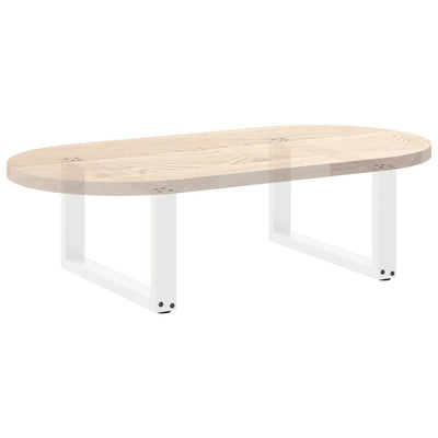 sohvapöydän jalat U-muotoiset 2 kpl Valkoinen 60x(30-31) cm