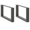 Sohvapöydän jalat U-muotoiset 2 kpl Antrasiitti 60x(30-31) cm