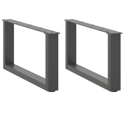 Sohvapöydän jalat U-muotoiset 2 kpl Antrasiitti 60x(30-31) cm