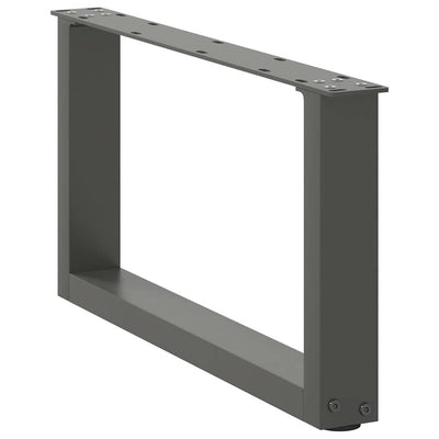 Sohvapöydän jalat U-muotoiset 2 kpl Antrasiitti 60x(30-31) cm