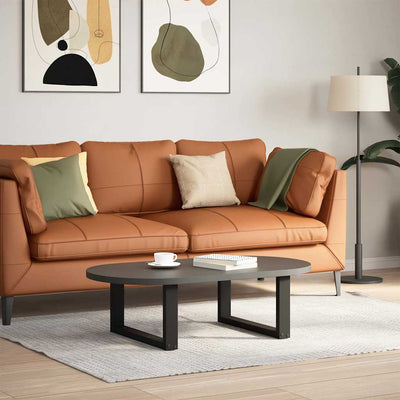 Sohvapöydän jalat U-muotoiset 2 kpl musta 70x(30-31) cm teräs