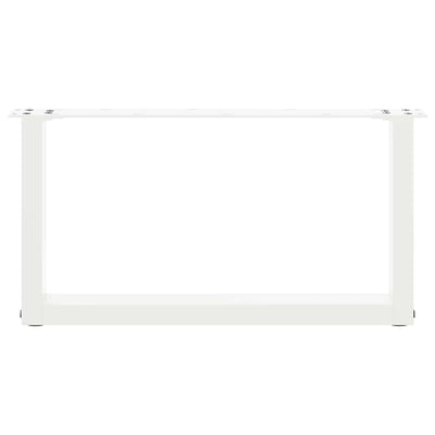 sohvapöydän jalat U-muotoiset 2 kpl Valkoinen 70x(30-31) cm