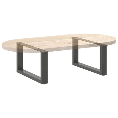 Sohvapöydän jalat U-muotoiset 2 kpl antrasiitti 70x(30-31) cm