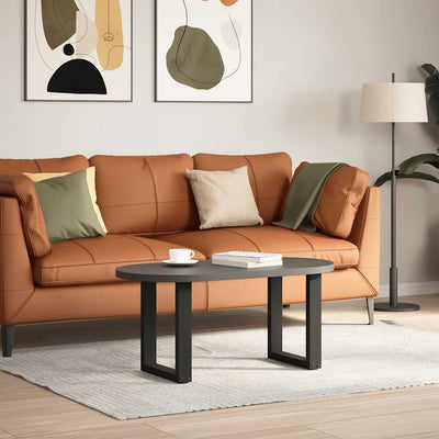 Sohvapöydän jalat U-muotoiset 2 kpl Musta 28x(42-43) cm Teräs