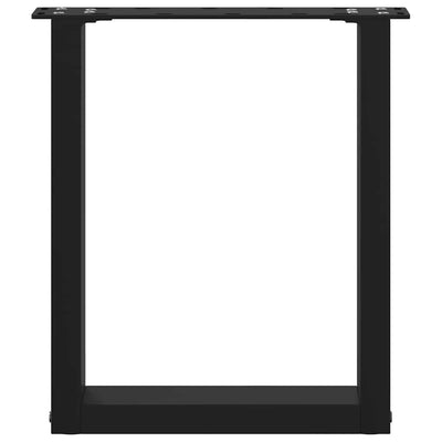 Sohvapöydän jalat U-muotoiset 2 kpl Musta 28x(42-43) cm Teräs