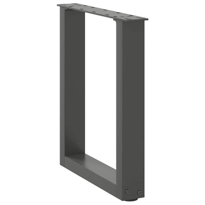sohvapöydän jalat U-muotoiset 2 kpl antrasiittia 28x(42-43) cm