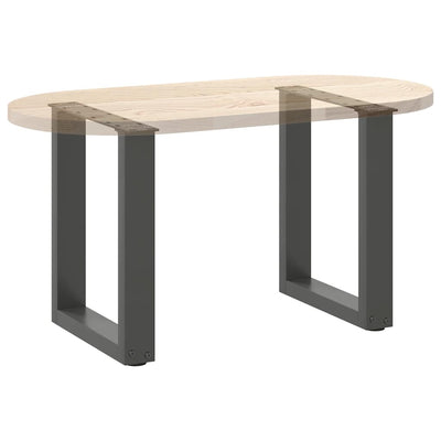sohvapöydän jalat U-muotoiset 2 kpl antrasiittia 28x(42-43) cm