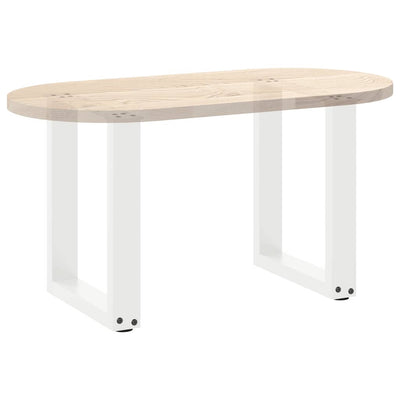 sohvapöydän jalat U-muotoiset 2 kpl Valkoinen 38x(42-43) cm