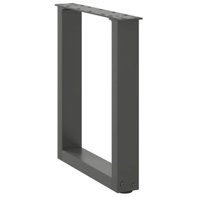 sohvapöydän jalat U-muotoiset 2 kpl antrasiittia 38x(42-43) cm
