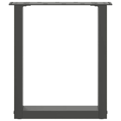 sohvapöydän jalat U-muotoiset 2 kpl antrasiittia 38x(42-43) cm