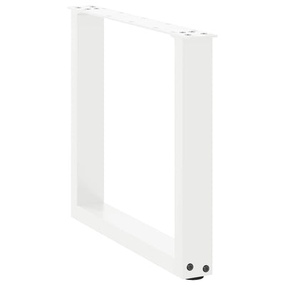sohvapöydän jalat U-muotoiset 2 kpl Valkoinen 50x(42-43) cm
