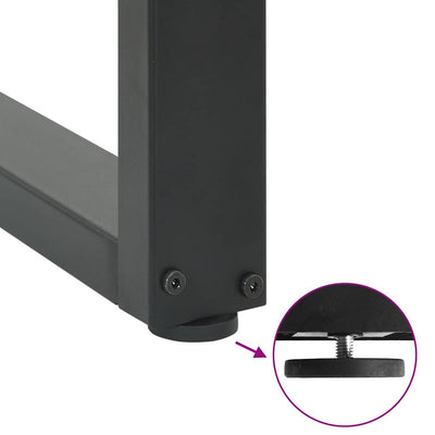 Sohvapöydän jalat U-muotoiset 2 kpl antrasiitti 50x(42-43) cm