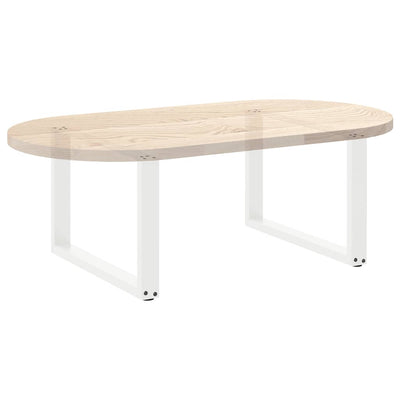 sohvapöydän jalat U-muotoiset 2 kpl Valkoinen 60x(42-43) cm