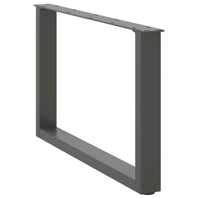Sohvapöydän jalat U-muotoiset 2 kpl Antrasiitti 60x(42-43) cm