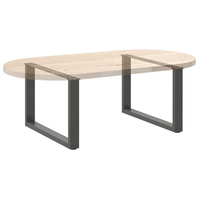 Sohvapöydän jalat U-muotoiset 2 kpl Antrasiitti 60x(42-43) cm
