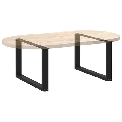 Sohvapöydän jalat U-muotoiset 2 kpl musta 50x(42-43) cm teräs
