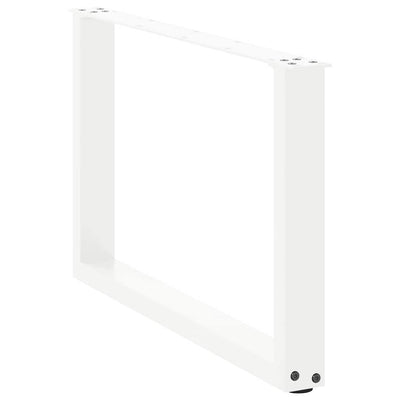 sohvapöydän jalat U-muotoiset 2 kpl Valkoinen 70x(42-43) cm