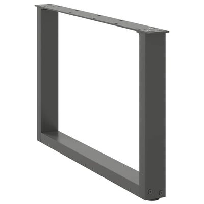 Sohvapöydän jalat U-muotoiset 2 kpl antrasiitti 50x(42-43) cm