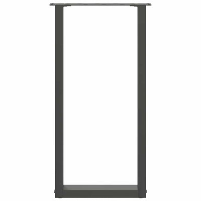 konsolipöydän jalat U-muotoiset 2 kpl antrasiittia 38x(72-73)cm