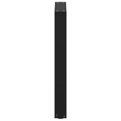 ruokapöydän jalat U-muotoiset 2 kpl Musta 50x(72-73) cm Teräs