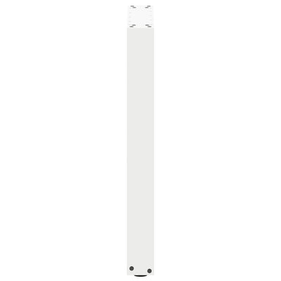 ruokapöydän jalat U-muotoiset 2 kpl Valkoinen 50x(72-73) cm