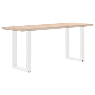 ruokapöydän jalat U-muotoiset 2 kpl Valkoinen 50x(72-73) cm