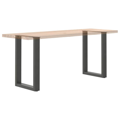 ruokapöydän jalat U-muotoiset 2 kpl antrasiittia 50x(72-73) cm