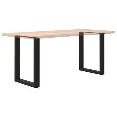 ruokapöydän jalat U-muotoiset 2 kpl Musta 60x(72-73) cm Teräs