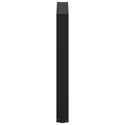 ruokapöydän jalat U-muotoiset 2 kpl Musta 70x(72-73) cm Teräs